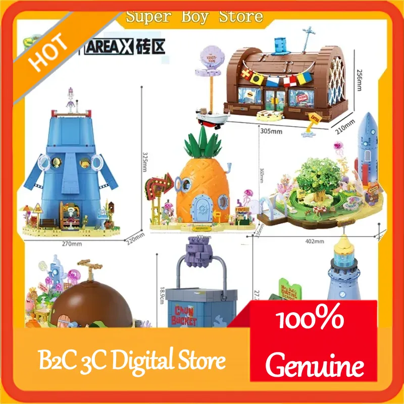 Kids Toys China - Blocos de Montar Areax Spongebob Bikini
