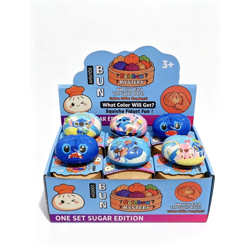 Kids Toys Idea - Brinquedo Sensorial Anime Stitch Squishy Pãozinho