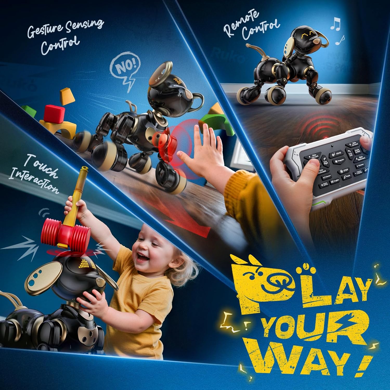 Kid Toys And More - Cão Robô Inteligente 2.4G AI, Brinquedo