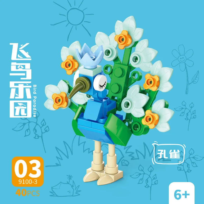 Kids Toys Idea - Kit de Blocos de Montar Animais