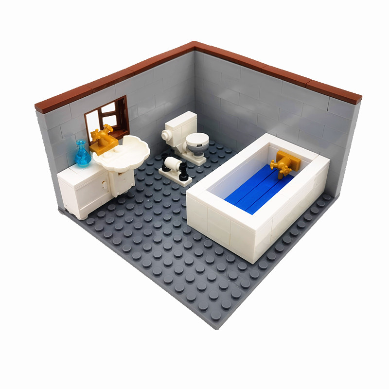 Lego Set City - Blocos de cidade clássicos compatíveis, móveis
