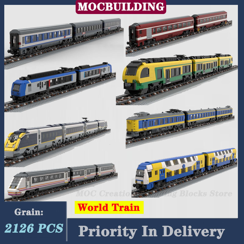 Lego Set City - MOC-City Building Block Assembly Set, trem