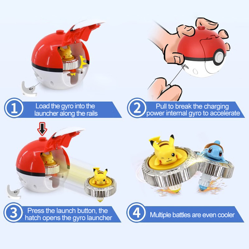 Pokemon girando bola brinquedo - Spin Top Gyro Toy avaliação e preço