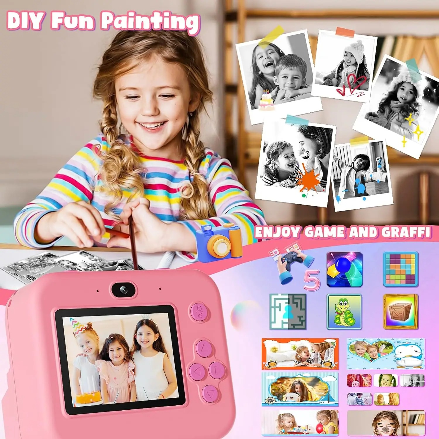 Newinstant impressão câmera co - Kids Toys Top View avaliação e preço
