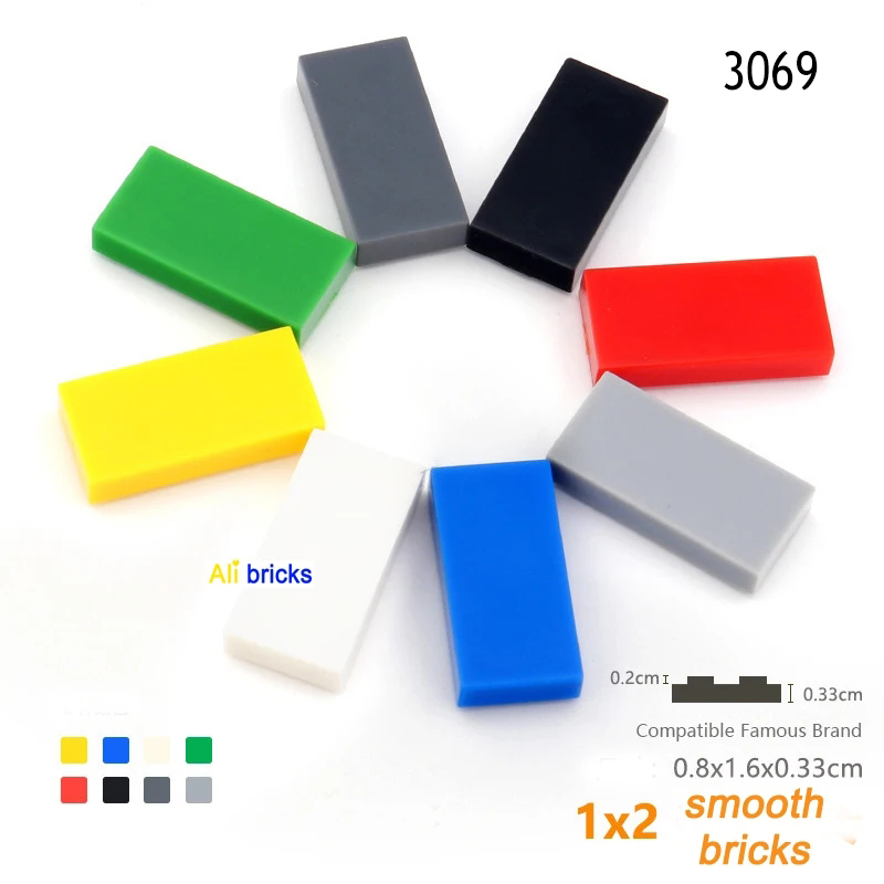 50 pçs/lote 1x2 telha blocos d - Lego Set City avaliação e preço